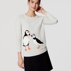 Loft “cashmere effect” puffin sweater